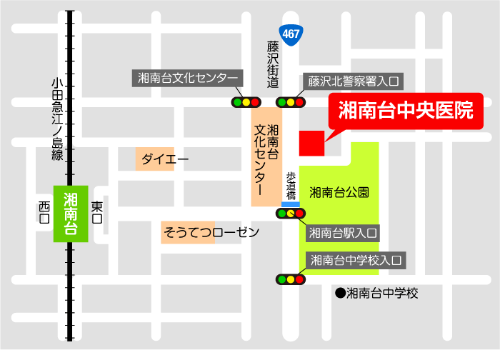 湘南台中央医院　ご案内図